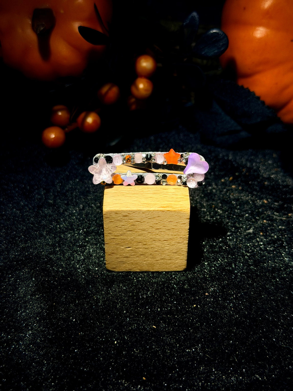 Halloween Rhinestone Dog Snap Clip