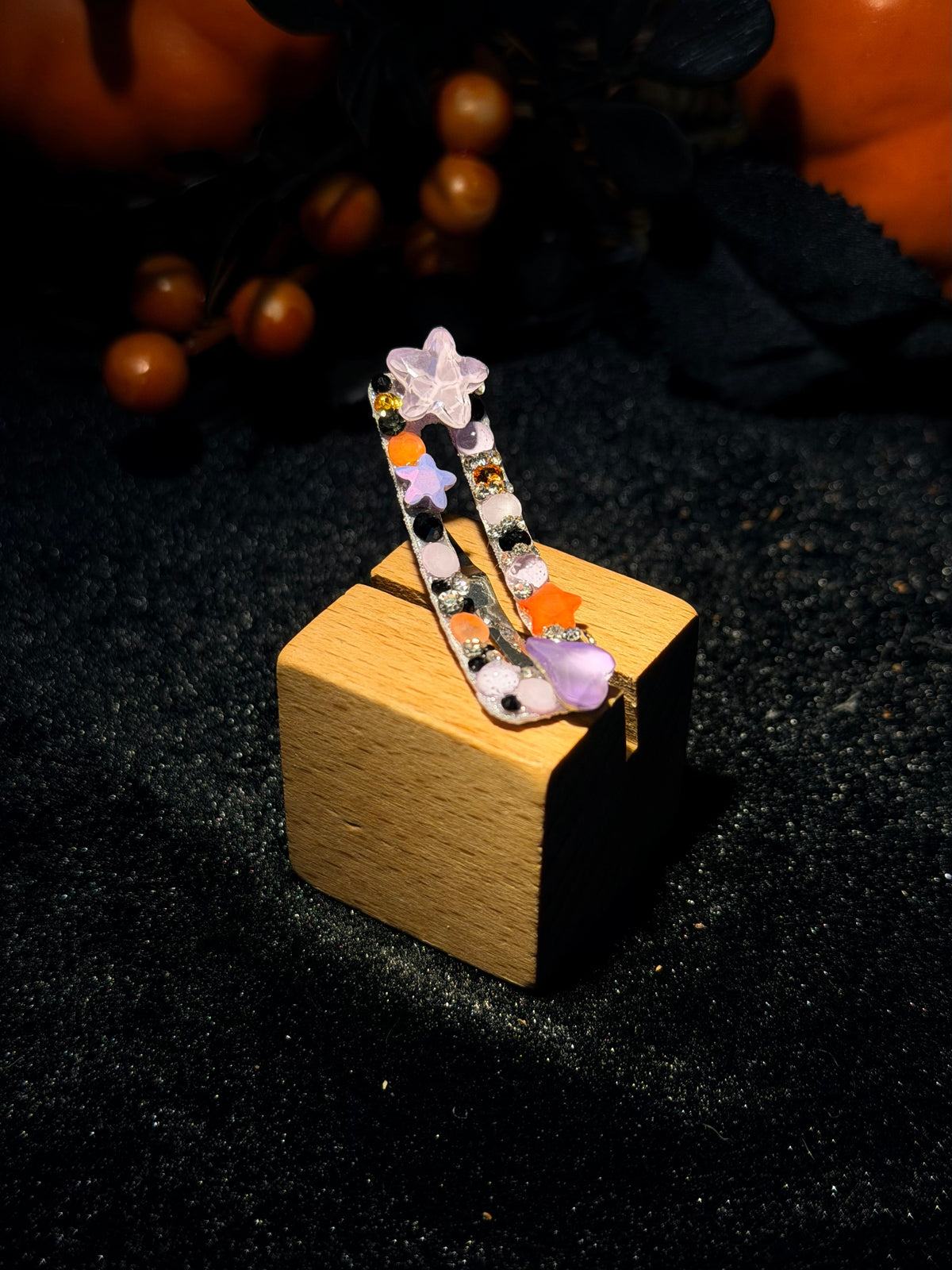 Halloween Rhinestone Dog Snap Clip