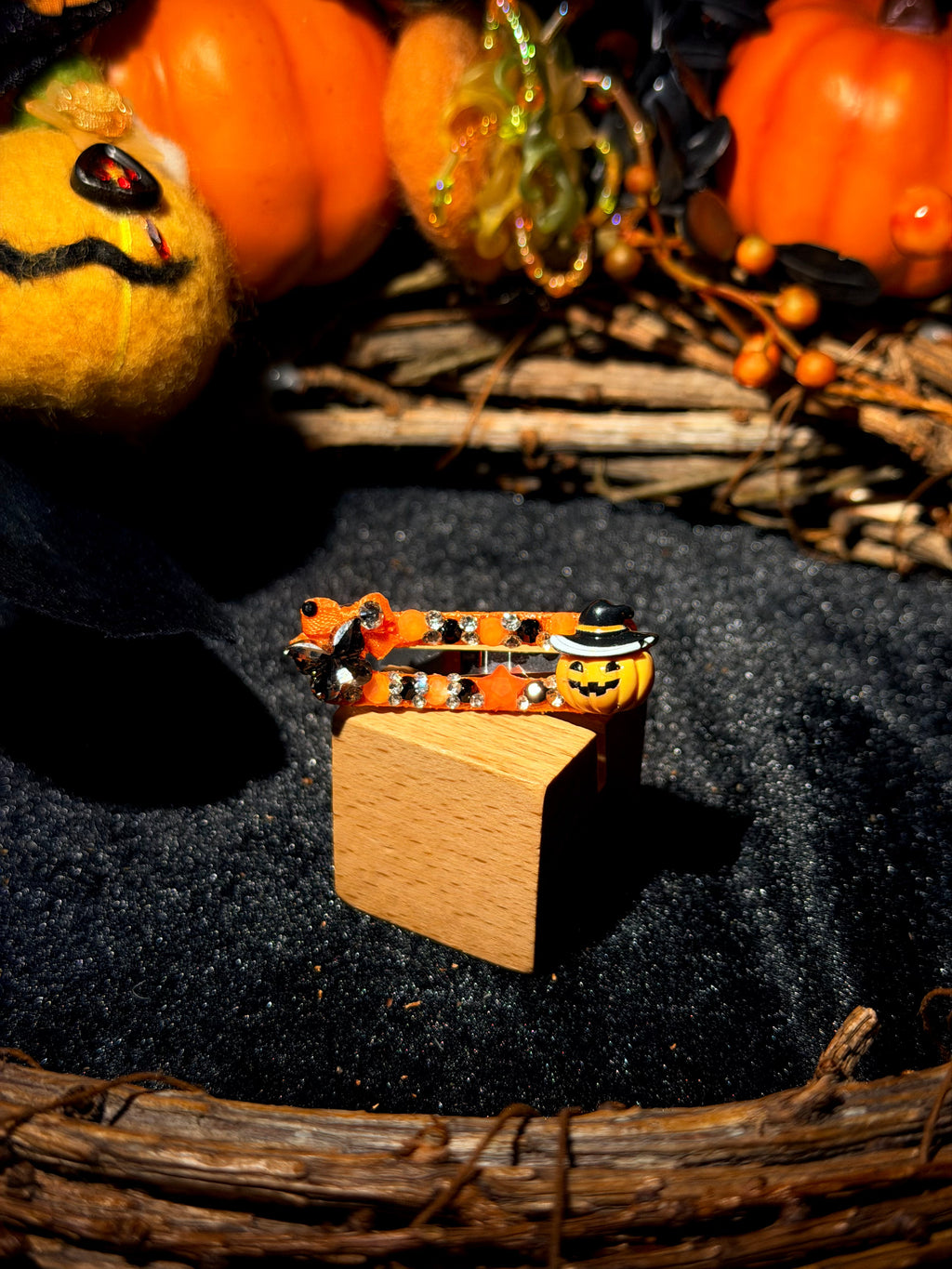 Halloween Rhinestone Dog Snap Clip