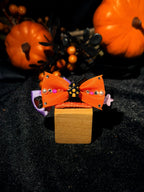 Orange & Purple Halloween Bow Grooming Clip