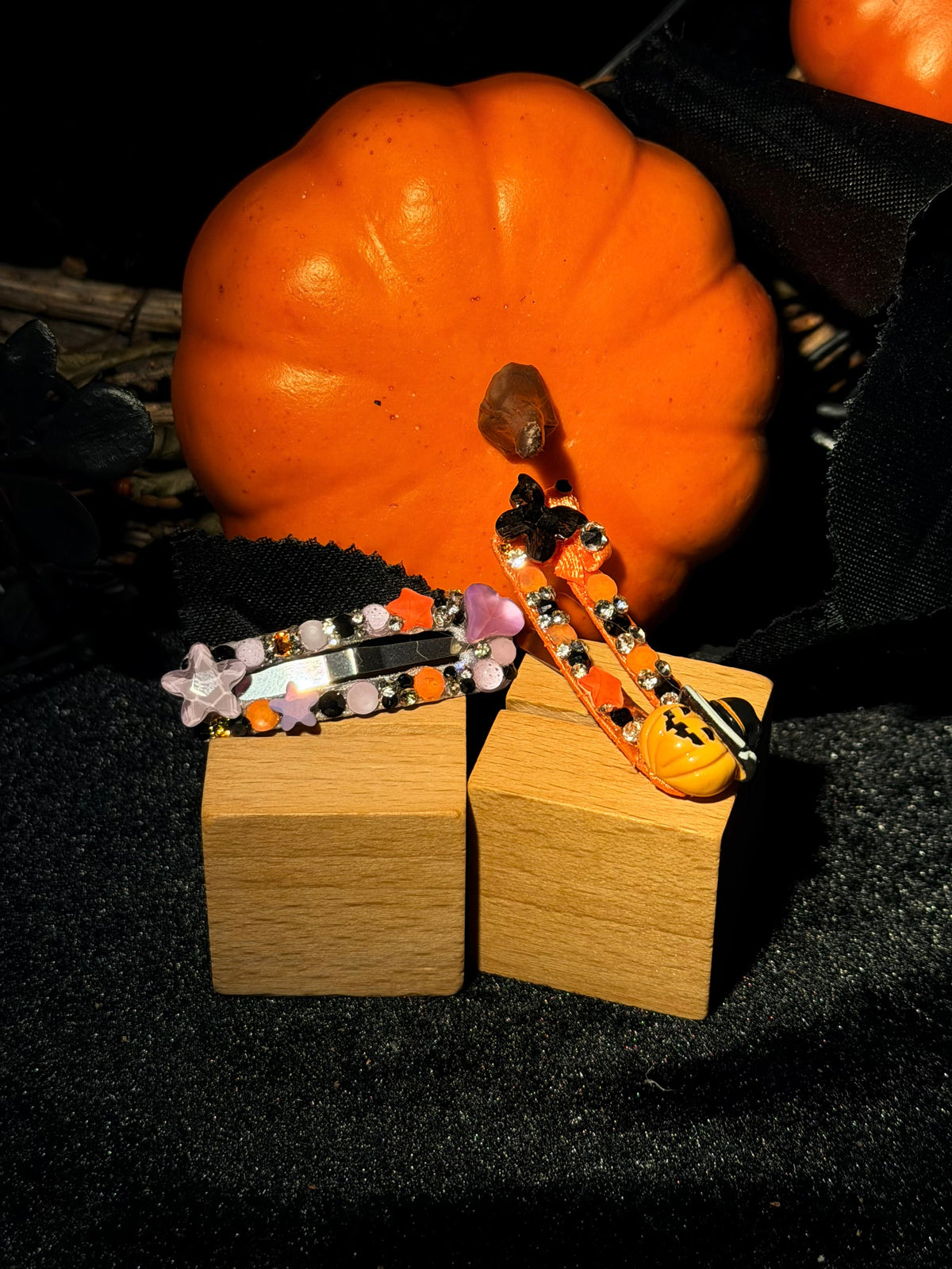 Halloween Rhinestone Dog Snap Clip
