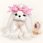 Pink Gingham Wired Bow Clip